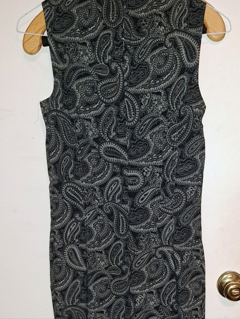 Michael Kors Black and Gray Paisley Sheath Dress - Picture 2 of 6
